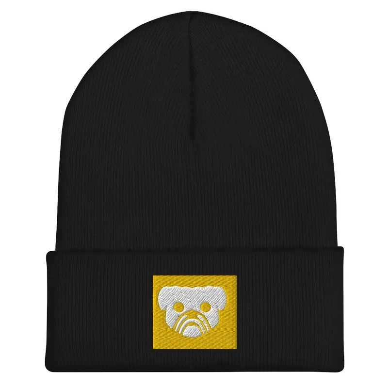 Yellow pug  beanie